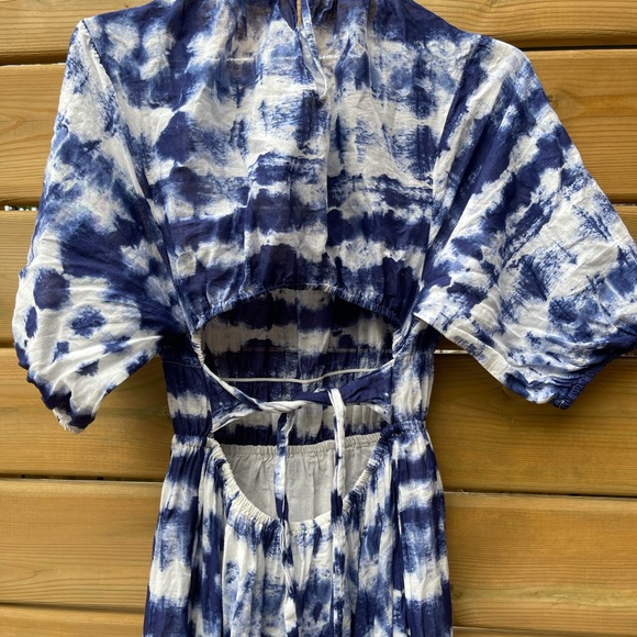 Mango linen tie-dye print maxi dress - Picture 4 of 5